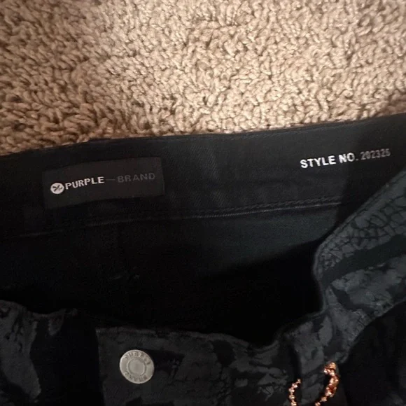 Purple brand jeans/crackle black/grey